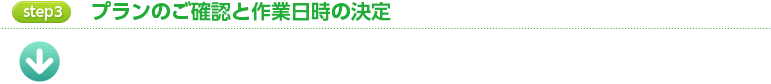step3 プランのご確認と作業日時の決定